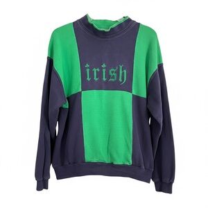 VTG 90s University of Notre Dame 'Fighting Irish' Crewneck Sweatshirt Men M Rare